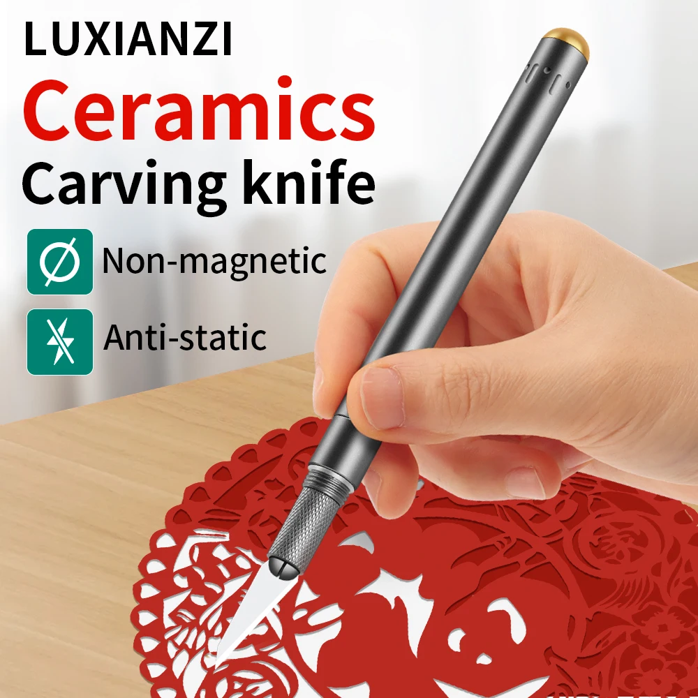 LUXIANZI السيراميك شفرة نحت سك - مراجعة Pocket Knife Ceramic وسعره