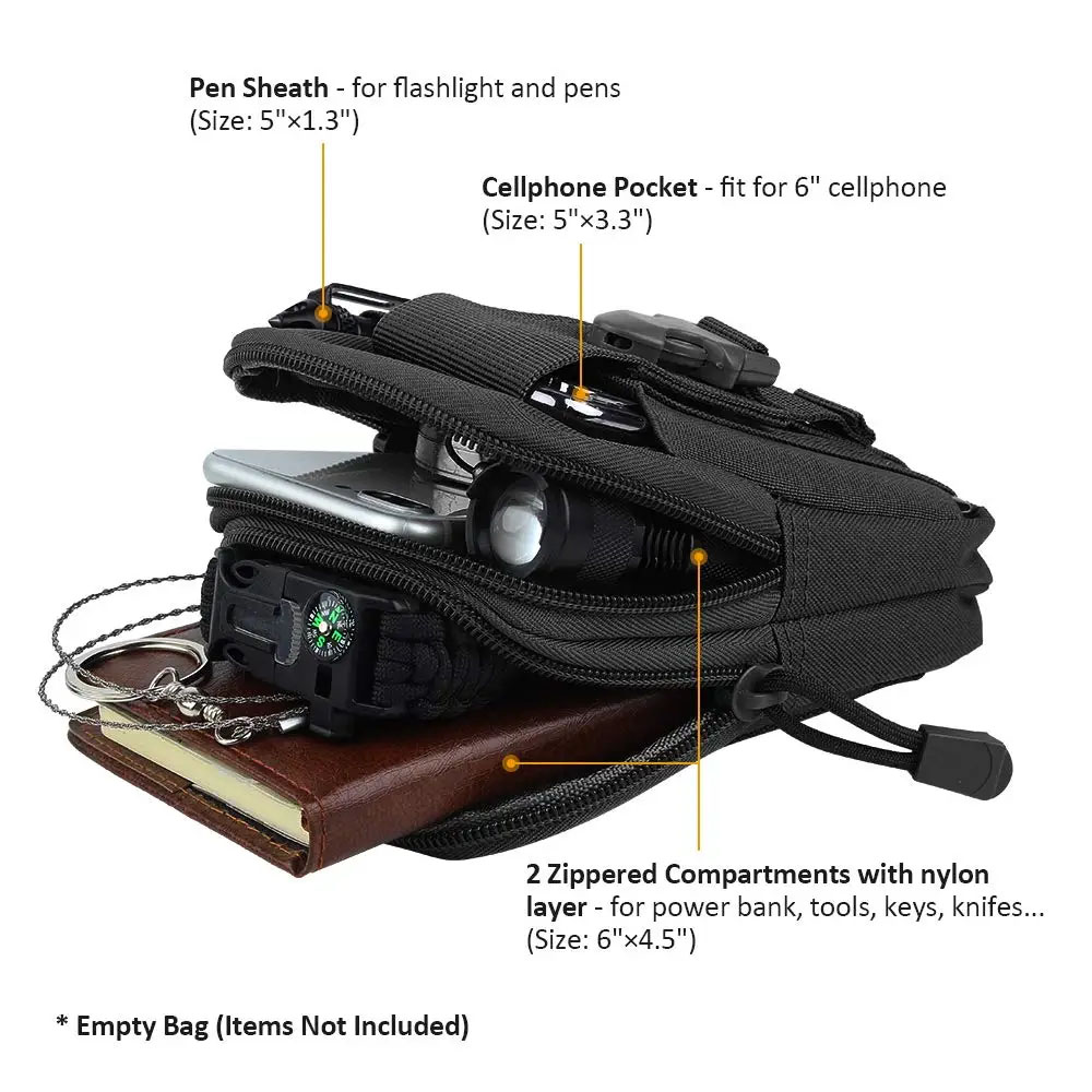 حقيبة خصر تكتيكية متعددة الوظا - مراجعة Edc Carry Belt Pouch وسعره